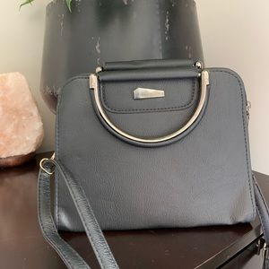 NWOT Black Crossbody Bag with Metal Handles